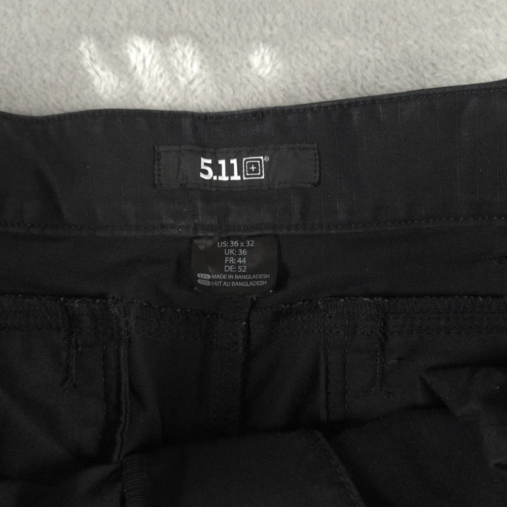 5.11 Tactical Cargo Pants Mens 34x29 Black Cotton Canvas Heavy Duty Utility